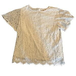 Nanette Nanette Lepore Ivory Floral Lace Top